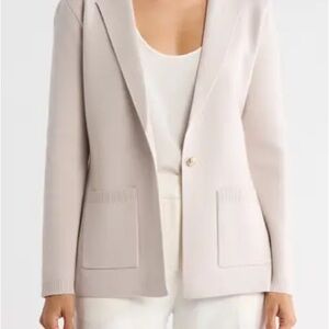 T Tahari Cream Sweater Blazer for Women Medium